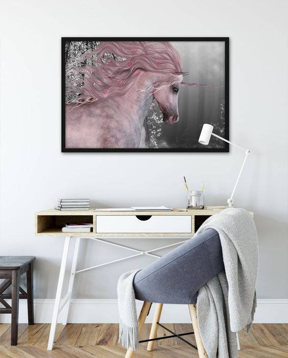 Pixxprint wunderbares Einhorn, Poster mit Bilderrahmen Online Outlet