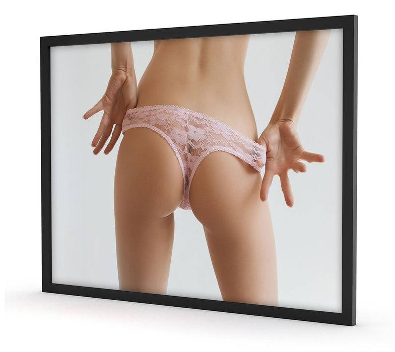 Pixxprint sexy Frauenpo in Unterwäsche, Poster mit Bilderrahmen Exklusive Angebote
