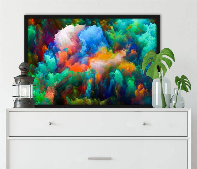 Pixxprint Farbflash Holi, Poster mit Bilderrahmen Letzte 3 Tage