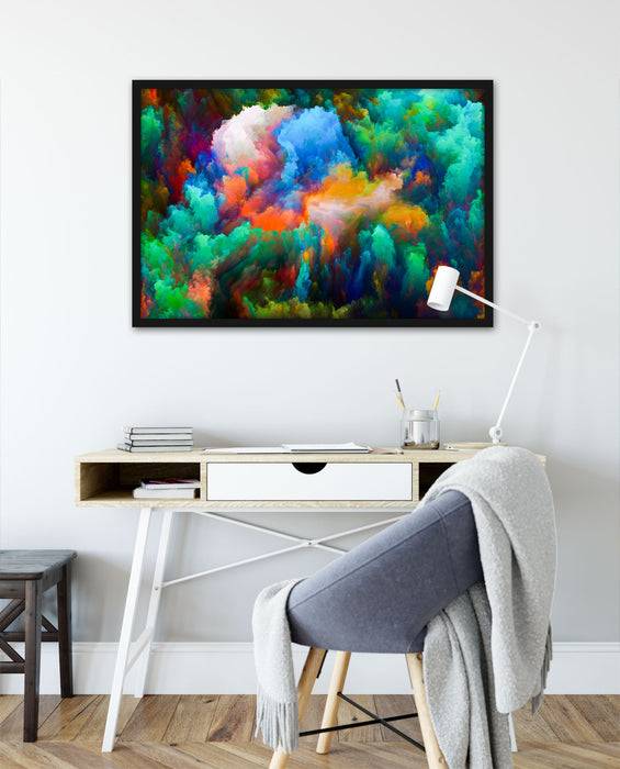 Pixxprint Farbflash Holi, Poster mit Bilderrahmen Letzte 3 Tage