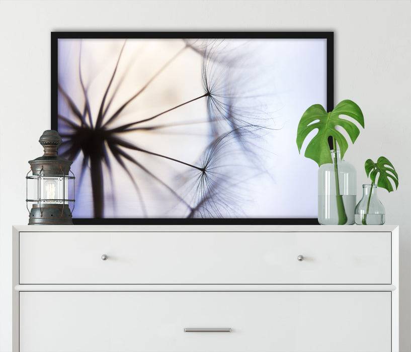 Pixxprint Weiße Pusteblumen, Poster mit Bilderrahmen Neueste Stile