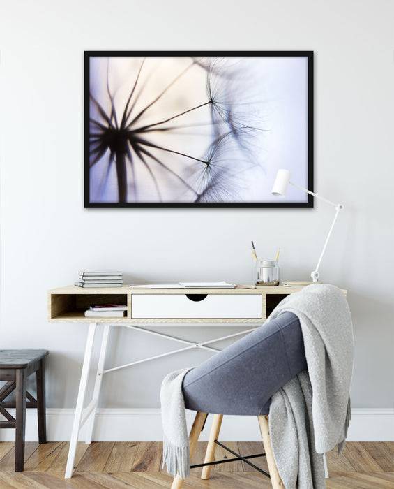 Pixxprint Weiße Pusteblumen, Poster mit Bilderrahmen Neueste Stile