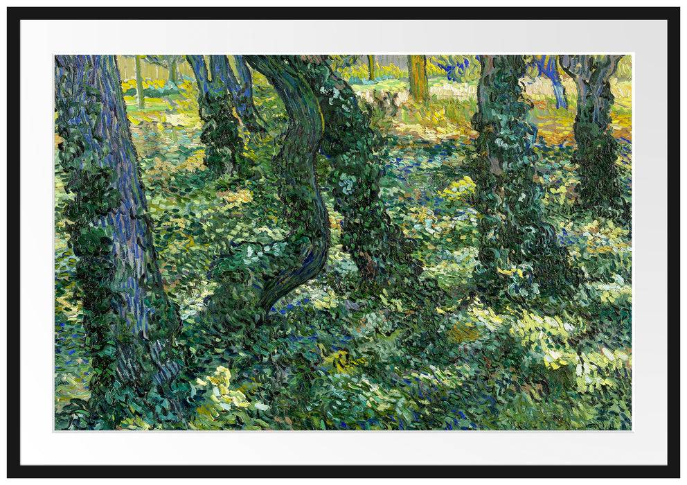 Pixxprint Vincent Van Gogh - Unterholz , im Galerie-Passepartout Bilderrahmen Discount Store für neue Produkte