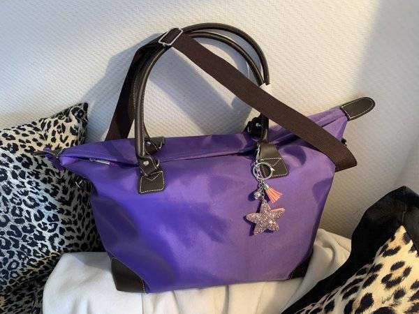 ﻿Plauener Spitze City-Shopper Lila Kostenloser Versand