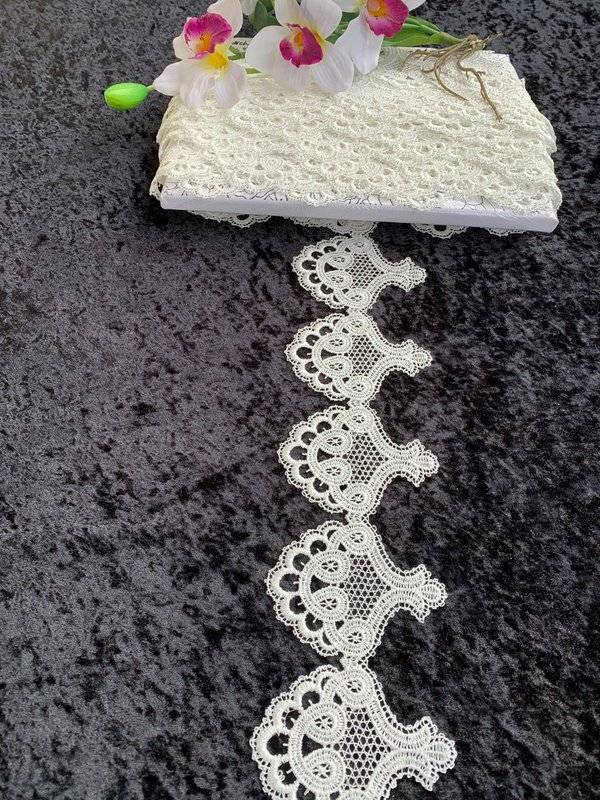 Plauener Spitze Muschelwelt 10cm/weiss Bis zu 60% Rabatt