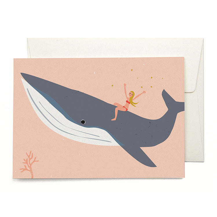 Pleased To Meet Riding with Whales Grusskarte Valentinstagsangebot