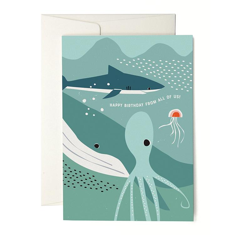 Pleased To Meet Underwater Giants Grusskarte Angebote