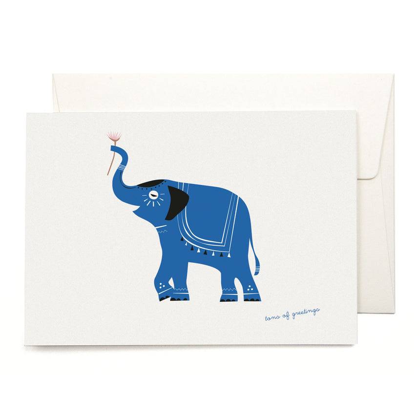 Pleased To Meet Blue Elephant Grusskarte Günstiger Verkauf