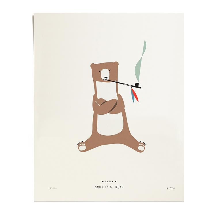 Pleased To Meet Smoking Bear, Druck, ltd. 250 Sonderangebot der Fabrik