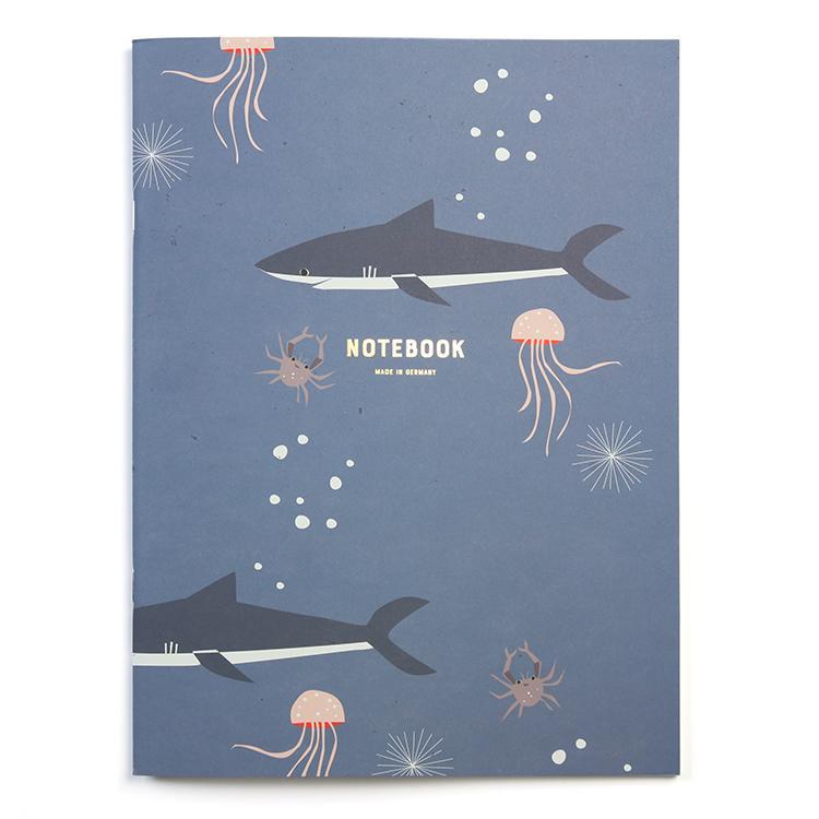 Pleased To Meet Sharks Notizheft 21x28cm, liniert Sonderangebot